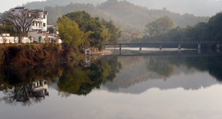 Riverside villageのeditorial素材