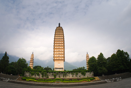 Three Pagodas of Chongsheng Templeのeditorial素材