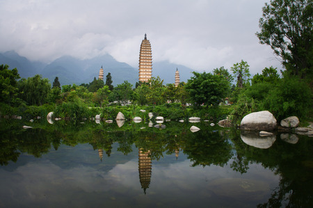 Three Pagodas of Chongsheng Templeのeditorial素材