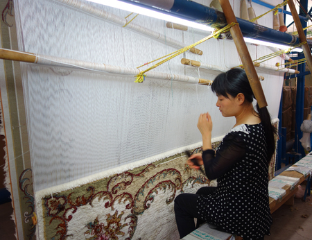 Hand woven carpetsのeditorial素材