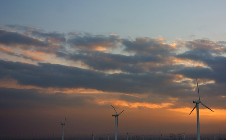 Wind sunsetのeditorial素材