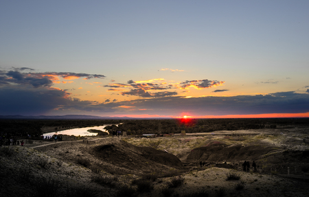 Colorful sunset at beachのeditorial素材
