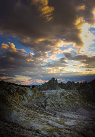 Sunset at Colorful beachのeditorial素材