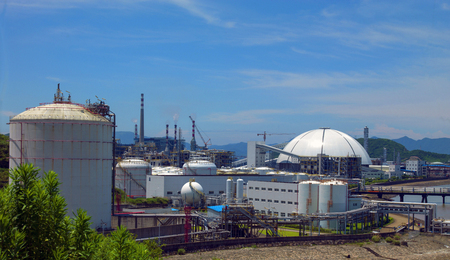 Factory storage tankのeditorial素材