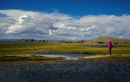 Lakeside scenery landscape viewの写真素材
