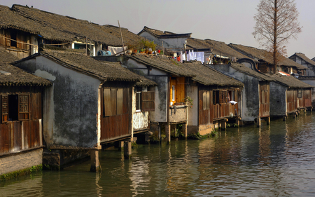 Residential buildings in Wuzhenのeditorial素材