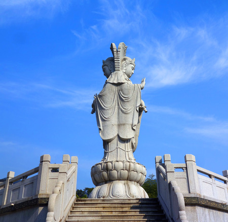 Buddism godness Guanyin sculptureの写真素材