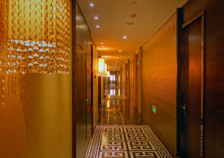 sidewalk in a hotelのeditorial素材