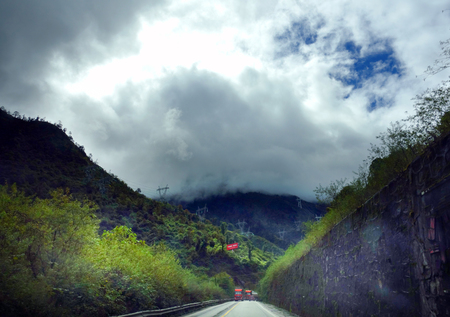 Erlang mountain roadの写真素材