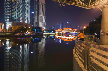 Chengdu Anshun Bridgeのeditorial素材