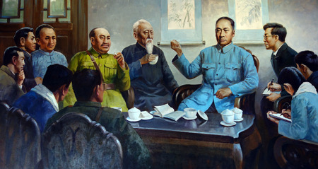 painting of Chen Yi and his subordinateのeditorial素材
