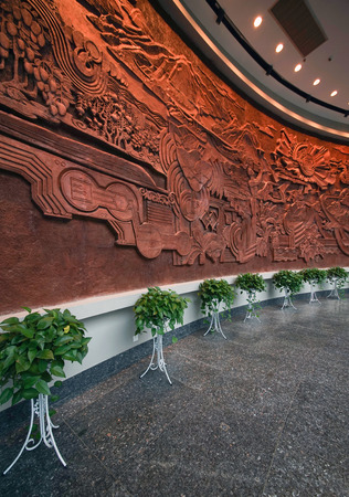 Relief decorative wall