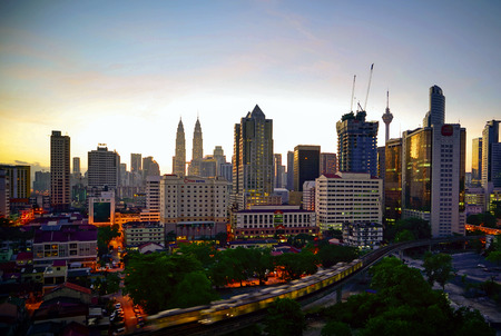 landscape of city buildings in Malaysiaのeditorial素材