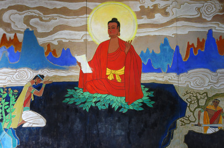 Buddha Buddha muralsのeditorial素材