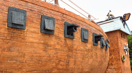 Pirate ship at Tiger Beach Ocean Parkのeditorial素材