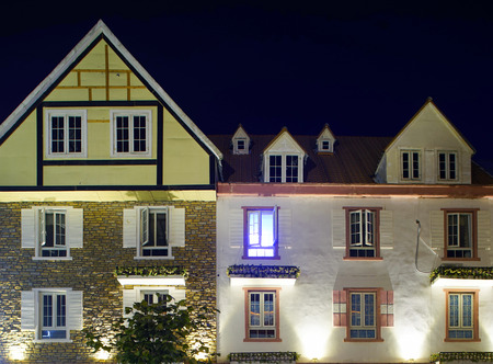 The White Deer town at nightのeditorial素材