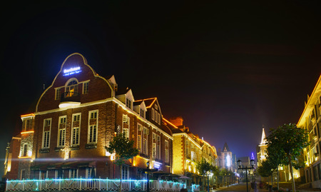 The White Deer town at nightのeditorial素材