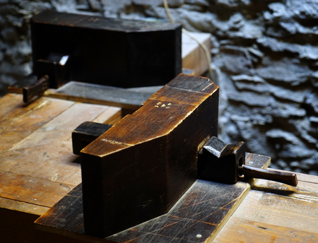 Wood lockの写真素材