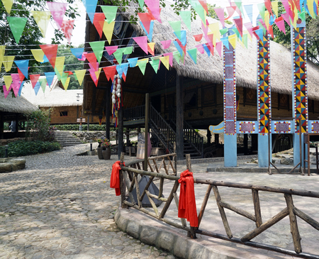 mountain tribes at China Folk Culture Villagesのeditorial素材