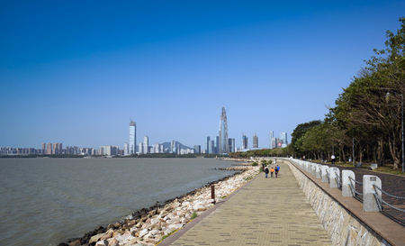 Seaside promenadeのeditorial素材