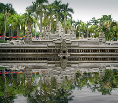 Angkor Watt at window of the world theme parkのeditorial素材