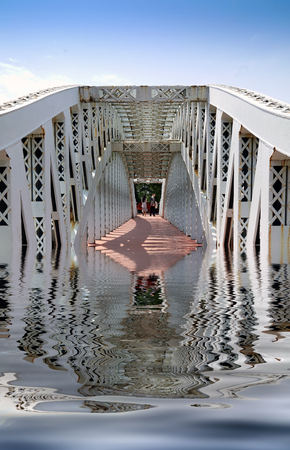 Sydney large bridge at window of the world theme parkのeditorial素材