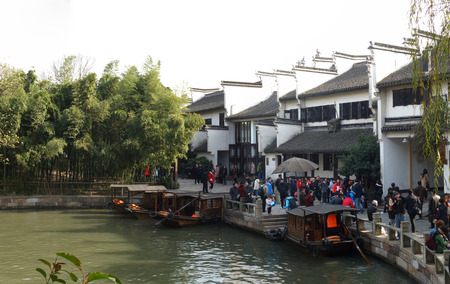 Wuzhen rivers and lakesのeditorial素材