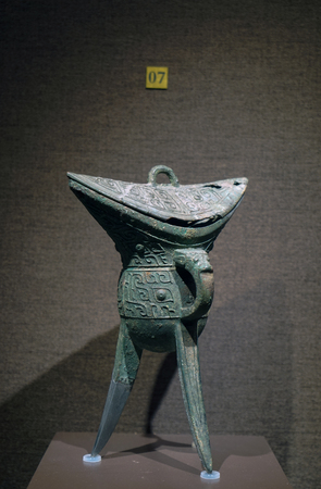 Bronze wine bottleのeditorial素材