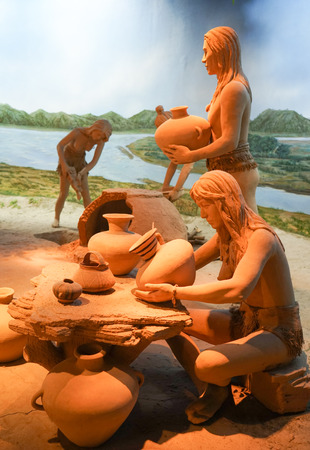 Raw pottery technology in Gansu museumのeditorial素材