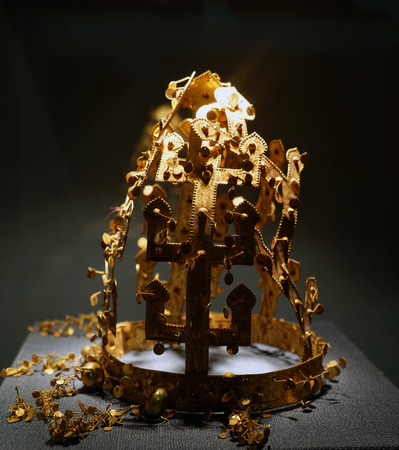 Gold ornaments close up viewのeditorial素材