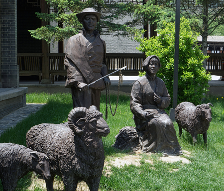Sculpture of Tu nationality Shepherdのeditorial素材
