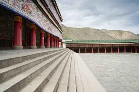 Landscape view of Ta'er Monasteryのeditorial素材