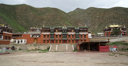 Labrang Monastery exterior landscape view