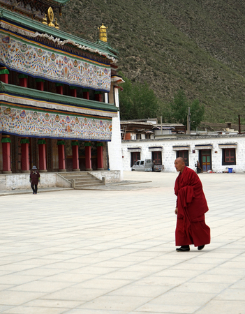 Lama at Templeのeditorial素材