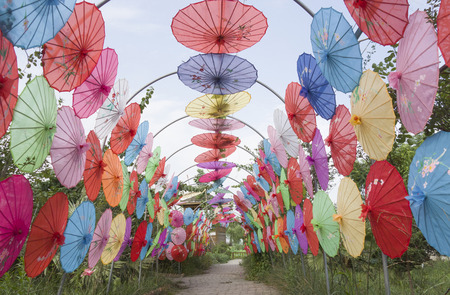 Pedestrian channel landscape viewのeditorial素材