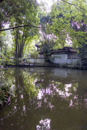 Du Fu Thatched Cottage sceneryのeditorial素材