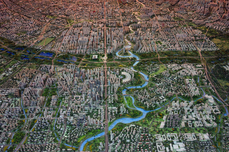 Chengdu city planning modelのeditorial素材