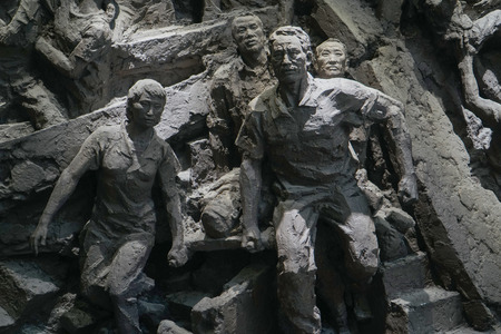 Rescue and relief statue in a museumのeditorial素材