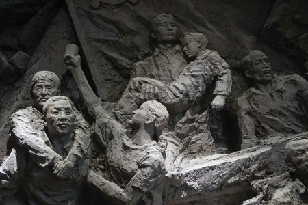 Rescue and relief statue in a museumのeditorial素材