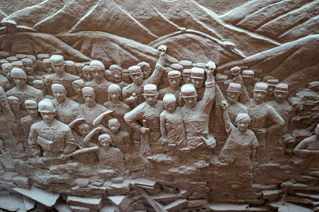 Earthquake resistant emergency relief wallのeditorial素材