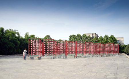 Chinese veteran fingerprint squareのeditorial素材