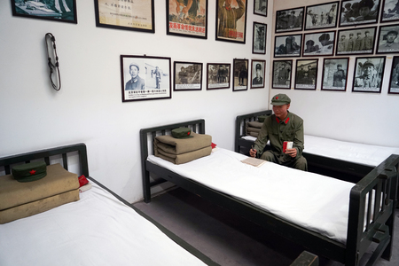 Soldier's dorm at jianchuan museumのeditorial素材