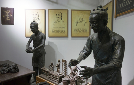 Close up view of sculpture in a museumのeditorial素材