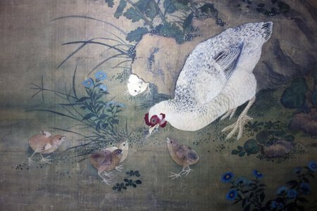 hen ancient painting at ningbo museumのeditorial素材