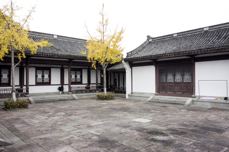 Ming and Qing architecture at Yinzhou Binhai museumのeditorial素材