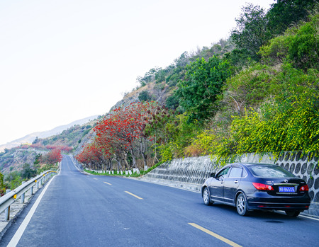 Car on the roadのeditorial素材