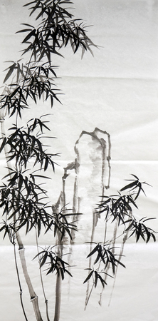bamboo ink paintingのeditorial素材
