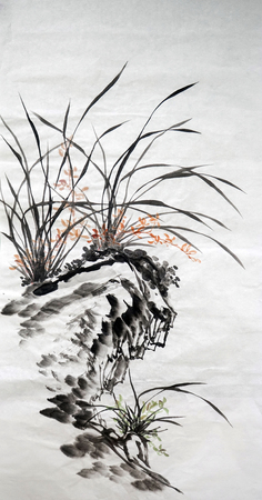 Ink paintingのeditorial素材