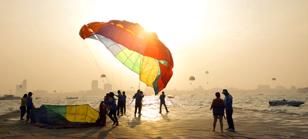 Water parachuteのeditorial素材