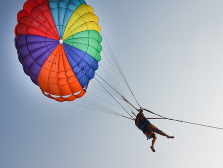 Water parachuteの写真素材